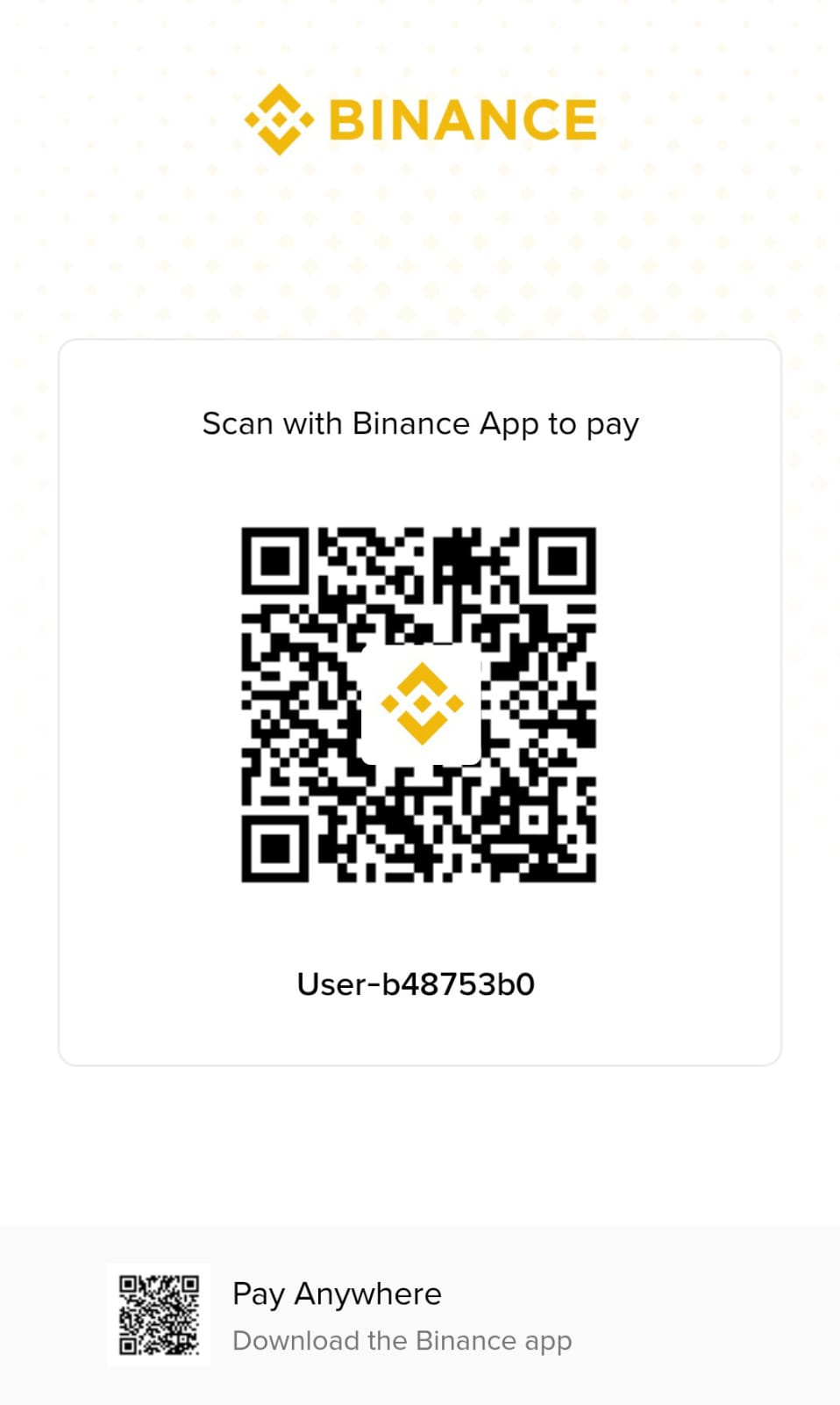Binance Pay QR Code